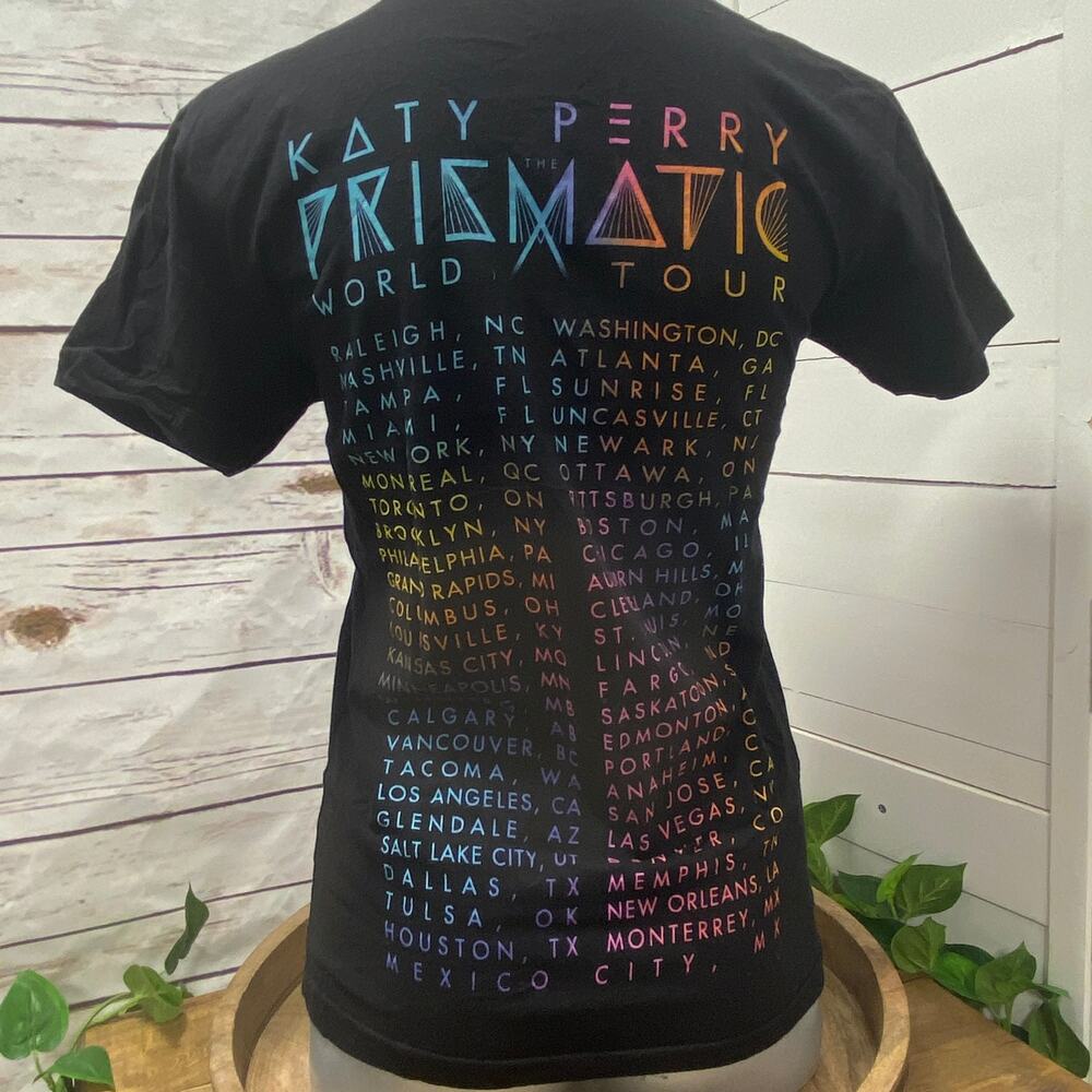 Katy Perry 2015 Prismatic World Tour T-Shirt Concert Schedule Band Tee Shirt